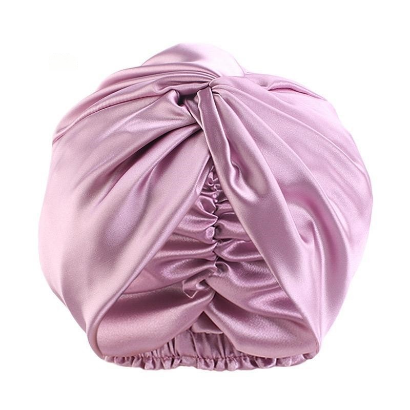 Womens Satin Sleep Turban Soft Twist Knot Head Wrap